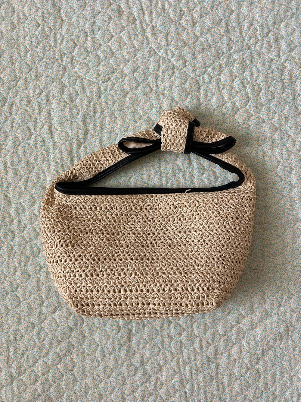 A New Day Neutral Straw Bag
